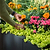 32" Tall Modern 83" x 83" L Shape Metal Raised Garden Bed - Midnight Blue