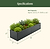 17" Tall Modern Metal Raised Garden Bed  | Vego Garden