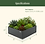 17" Tall Modern Metal Raised Garden Bed  | Vego Garden