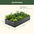 17" Tall Modern Metal Raised Garden Bed  | Vego Garden