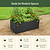 17" Tall Modern Metal Raised Garden Bed  | Vego Garden