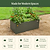17" Tall Modern Metal Raised Garden Bed  | Vego Garden