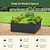 17" Tall Modern Metal Raised Garden Bed  | Vego Garden