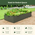 17" Tall Modern Metal Raised Garden Bed  | Vego Garden
