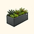 17" Tall Modern Metal Raised Garden Bed  | Vego Garden