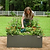 17" Tall Modern Metal Raised Garden Bed  | Vego Garden