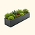 17" Tall Modern Metal Raised Garden Bed  | Vego Garden