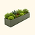 17" Tall Modern Metal Raised Garden Bed  | Vego Garden