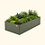 17" Tall Modern Metal Raised Garden Bed  | Vego Garden