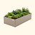 17" Tall Modern Metal Raised Garden Bed  | Vego Garden