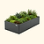 17" Tall Modern Metal Raised Garden Bed  | Vego Garden