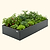 17" Tall Modern Metal Raised Garden Bed  | Vego Garden