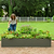 17" Tall Modern Metal Raised Garden Bed  | Vego Garden