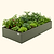 17" Tall Modern Metal Raised Garden Bed  | Vego Garden