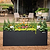 32" Extra Tall Modern 27" x 53" Metal Raised Gaden Beds  - With Intermediate Floor | Vego Garden