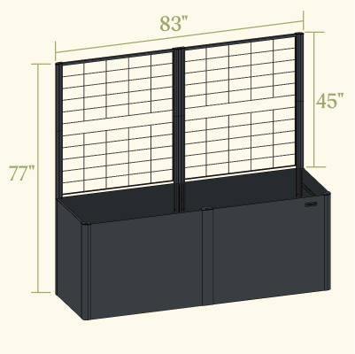 32" Tall 27" x 83"