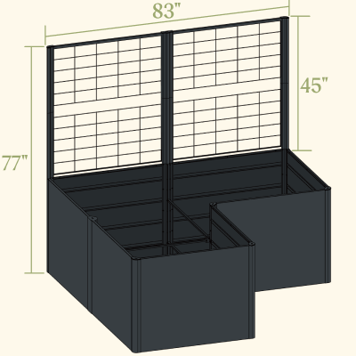 32" Tall 83" x 83"