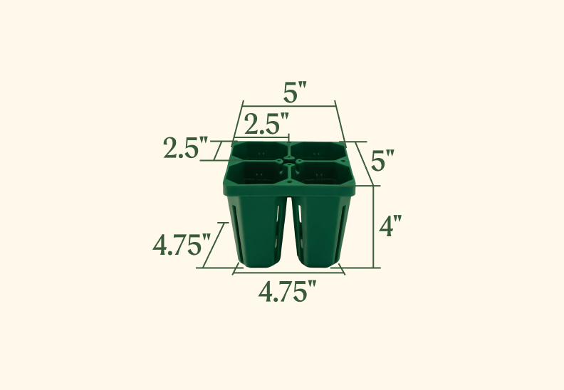 5" x 5" Jumbo Seedling Trays