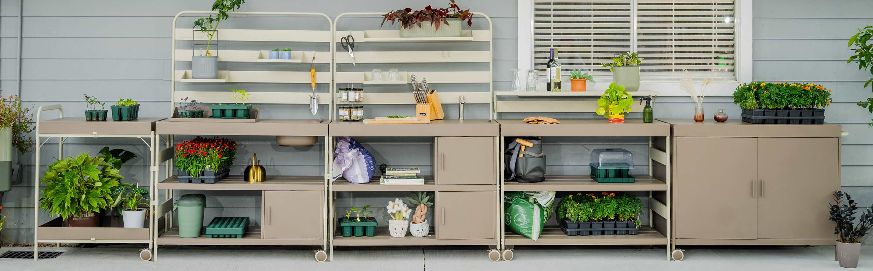 Garden Workstation Cabinet | Outdoor Storage & Potting Center