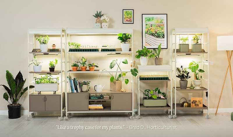 4 Tier Grow Light Garden with Storage