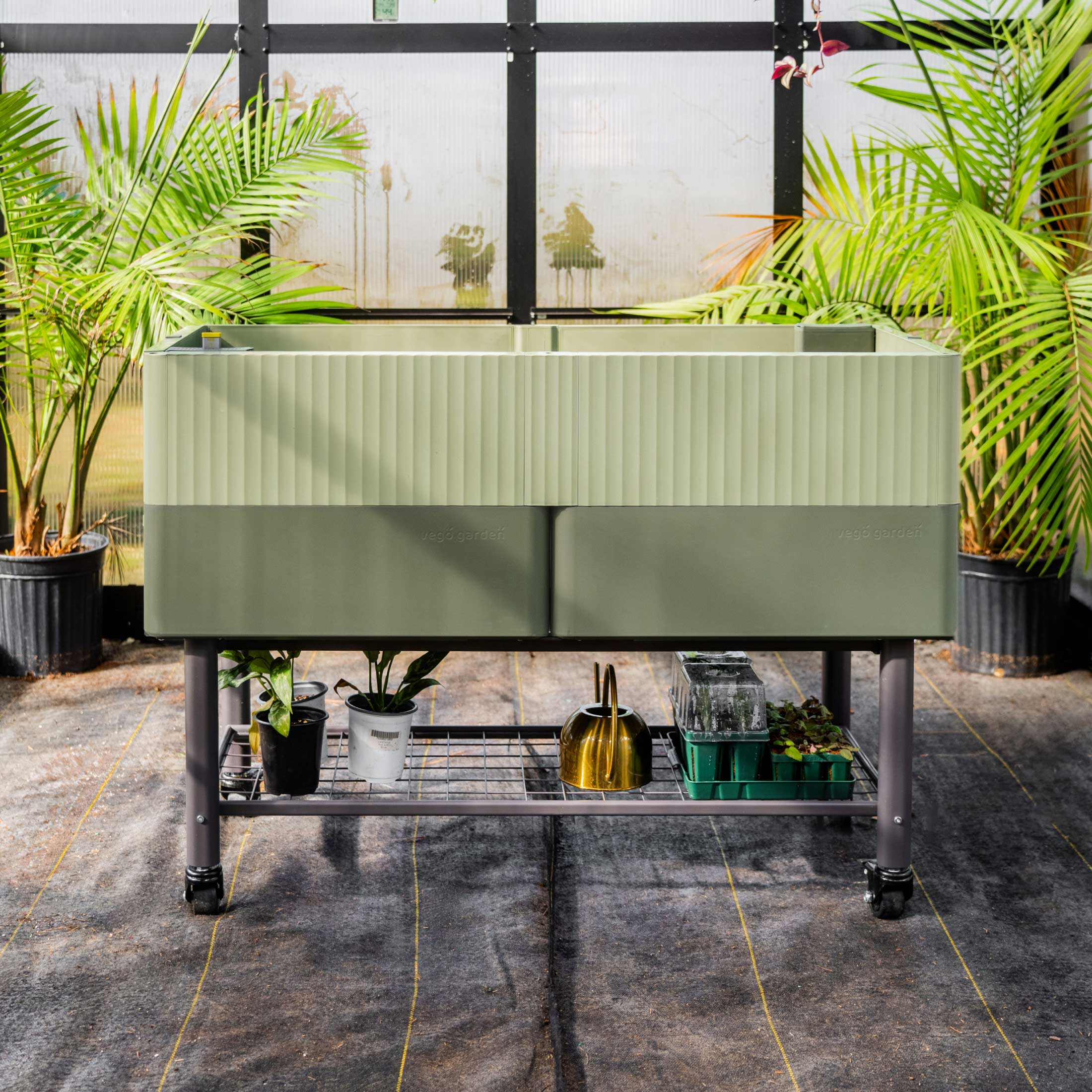 EZCube Elevated Rolling Planter 21