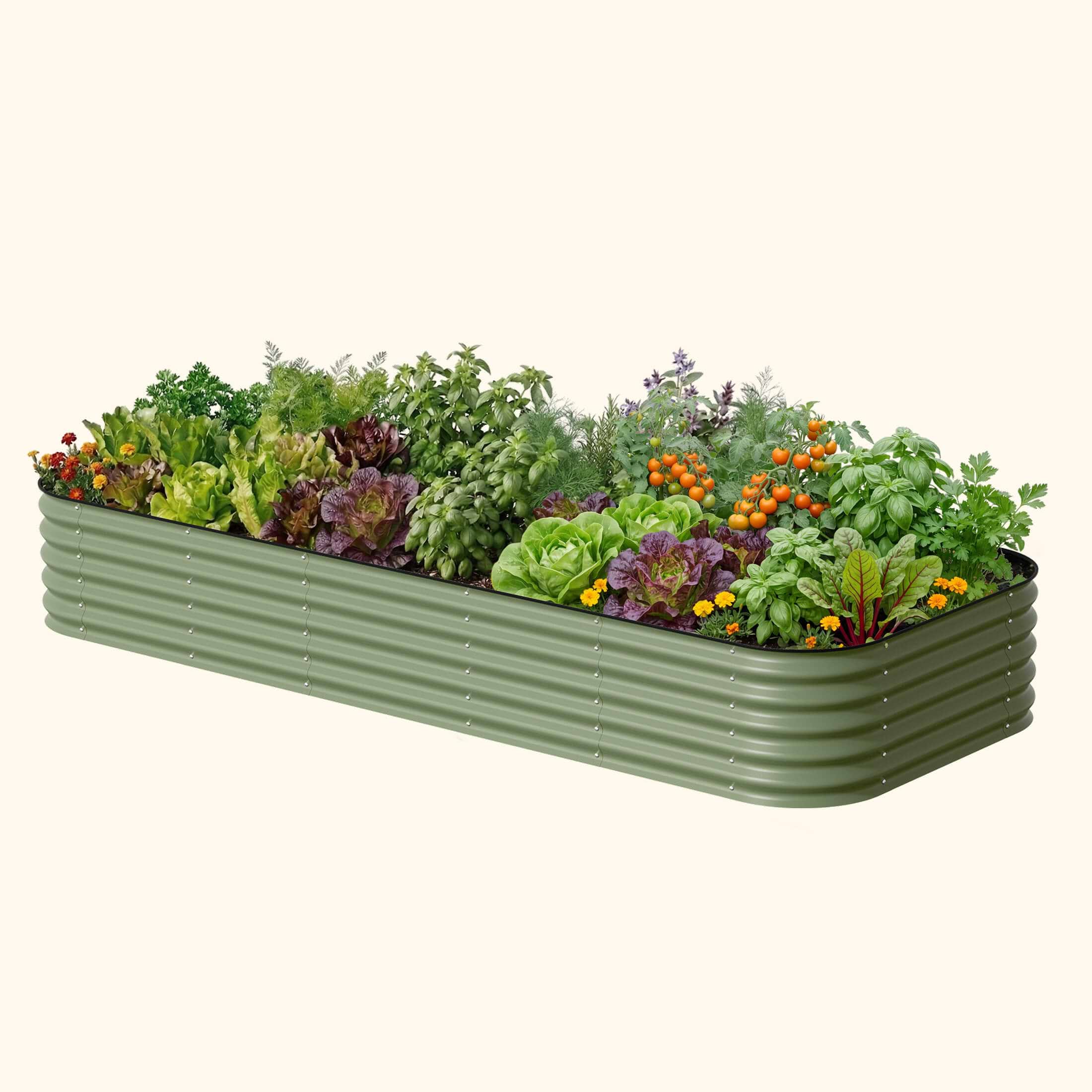 vego-garden-17-tall-x-in-1-giant-modular-metal-raised-garden-bed-kit | Vego Garden