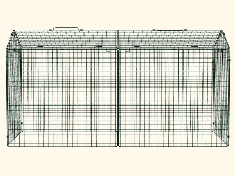 Wire Garden Bed Cloche with two access lids