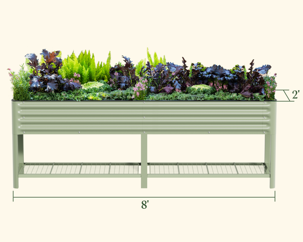 Elevated Garden Bed 2' x 8'