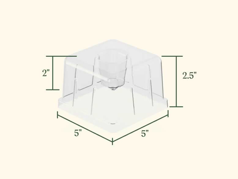 5" x 5" Drip Humidity Dome