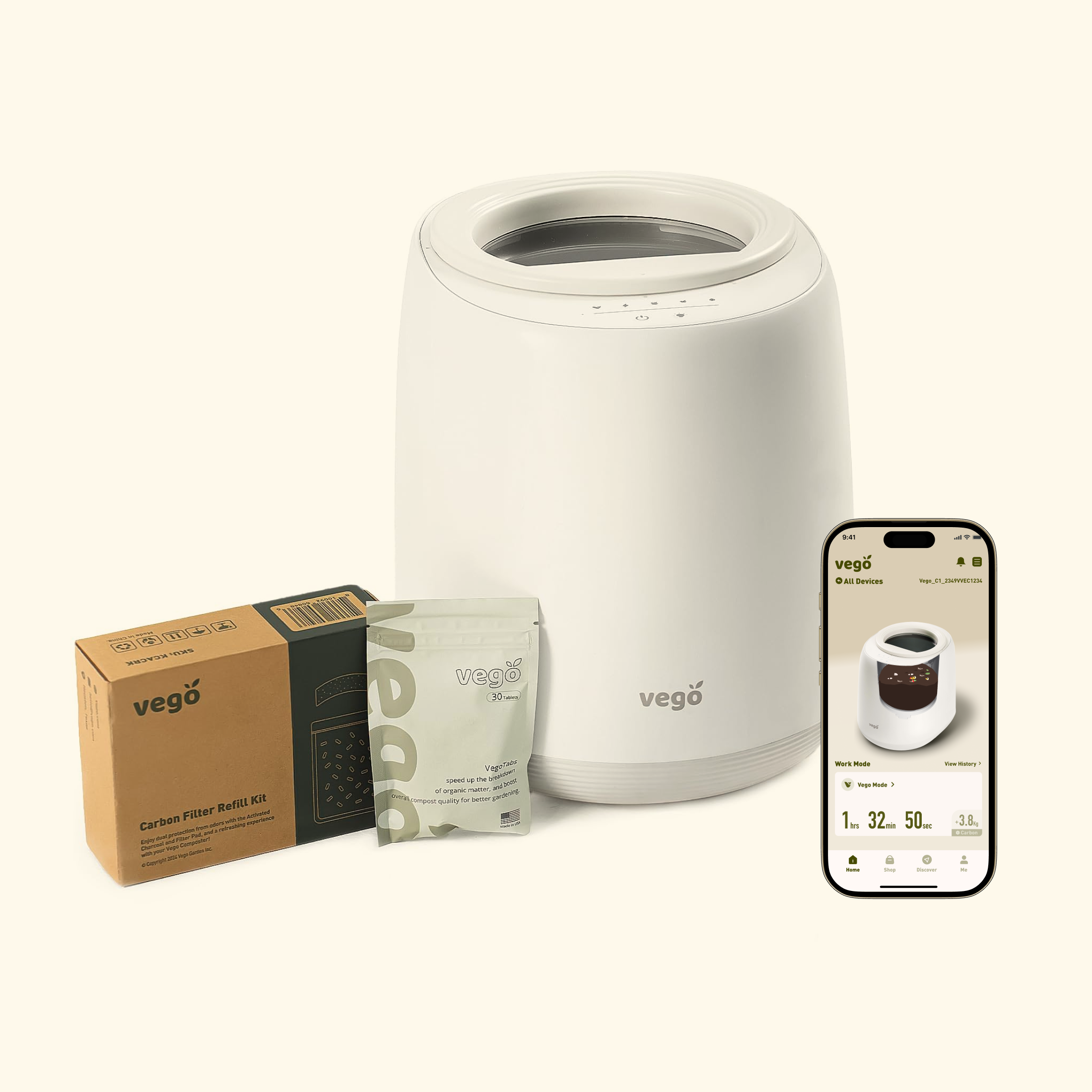 Kitchen Composter & Countertop Compost Bin | Vego Garden