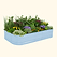 17" Tall 10 In 1 Novel Modular Metal Raised Garden Bed Kit  | Sky Blue| Vego Garden
