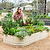 17" Tall 10 In 1 Novel Modular Metal Raised Garden Bed Kit  | Pearl White| Vego Garden
