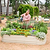 17" Tall 10 In 1 Novel Modular Metal Raised Garden Bed Kit  | Pearl White| Vego Garden