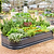 17" Tall 10 In 1 Novel Modular Metal Raised Garden Bed Kit  | Modern Gray| Vego Garden