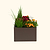 17" Tall 27" x 53" Modern Metal Raised Garden Bed |Vego Garden|Umber Brown