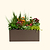 17" Tall 42" x 42" Modern Metal Raised Garden Bed |Vego Garden|Umber Brown