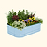 Vego Graden | 17" Tall 6 In 1 Novel Modular Metal Raised Garden Bed Kit Sky Blue| Vego Garden