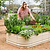 Vego Graden | 17" Tall 6 In 1 Novel Modular Metal Raised Garden Bed Kit Pearl White| Vego Garden