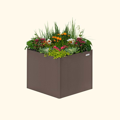 32" Extra Tall Modern 42" x 42" Metal Raised Garden Bed|Vego Garden| UmberBrown | Vego Garden