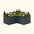 32" Tall Modern 83" x 83" L Shape Metal Raised Garden Bed - Midnight Blue