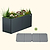 32" Extra Tall Modern 27" x 83" Metal Raised Garden Bed - With Intermediate Floor | Vego Garden