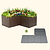 32" Extra Tall Modern Pro 83" x 83" L Shape Metal Raised Garden Bed - Umber Brown - With Intermediate Floor
