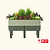 EZCube Self-Watering Planter 21" x 48" Elevated - Sage Green