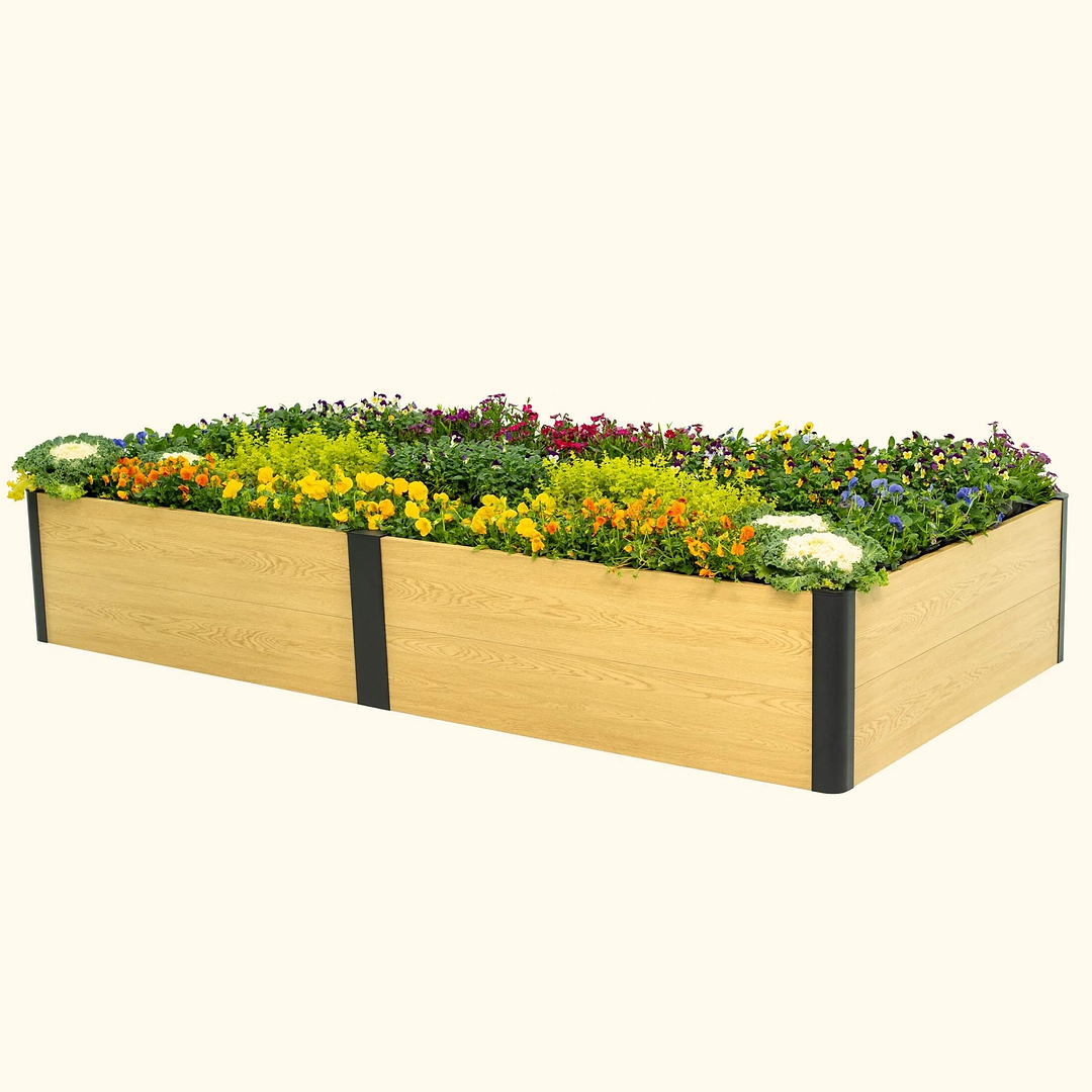 Shop Evergrove 4' x 8' Woodgrain Raised Bed | Vego Garden