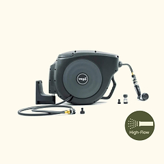 Retractable Hose Reel Set 100ft Hi-Flow Tidepool Blue | Vego Garden