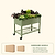 vego garden Elevated Garden Bed 2x4 with Wheels Olive Green Color
