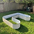 17 tall U-shaped metal garden container - Large Size | Pearl White | Vego Garden raised garden bed