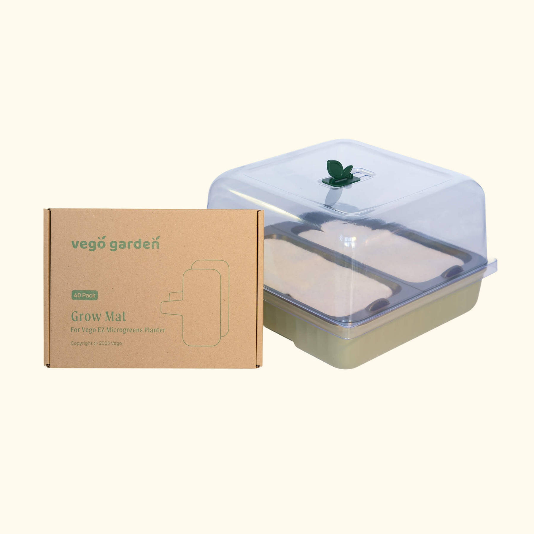 Microgreens Grow Mats - 40 Pack Organic Growing Medium | Vego Garden