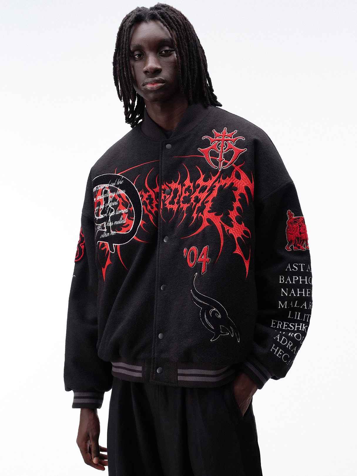 DROP DEAD ナイロン トラックジャケット Breakdown Varsity Jacket – DROP DEAD CLOTHING