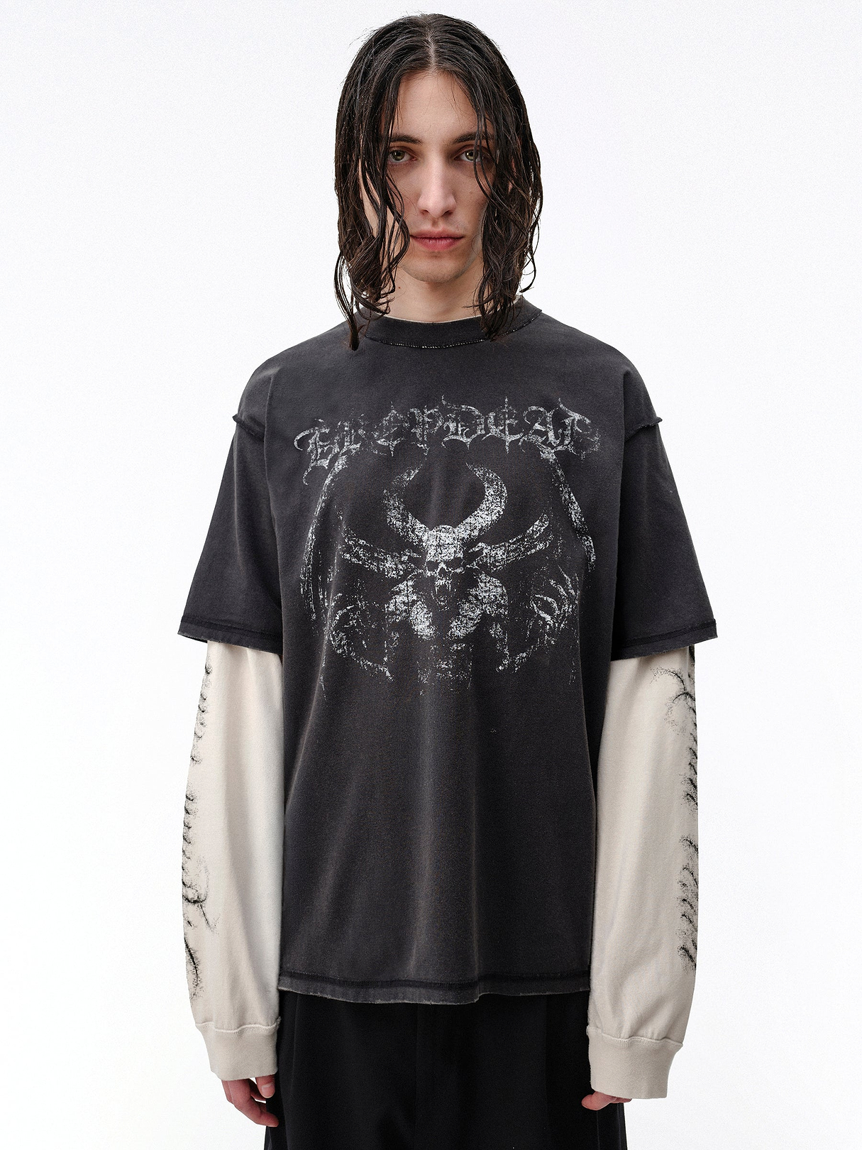 drop dead ロンT xxl Mortal Vault Layered Longsleeve – DROP DEAD CLOTHING